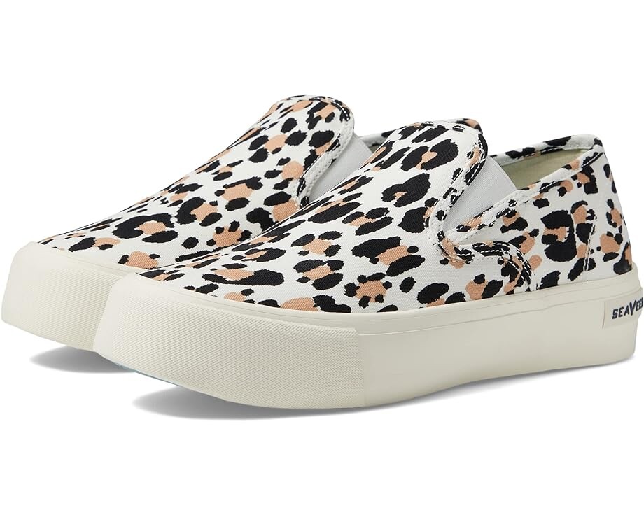 

Кроссовки SeaVees Baja Slip-On Platform, цвет White Leopard