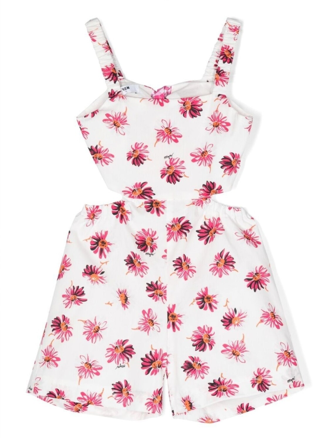 

Ромпер с цветочным принтом MSGM Kids, белый