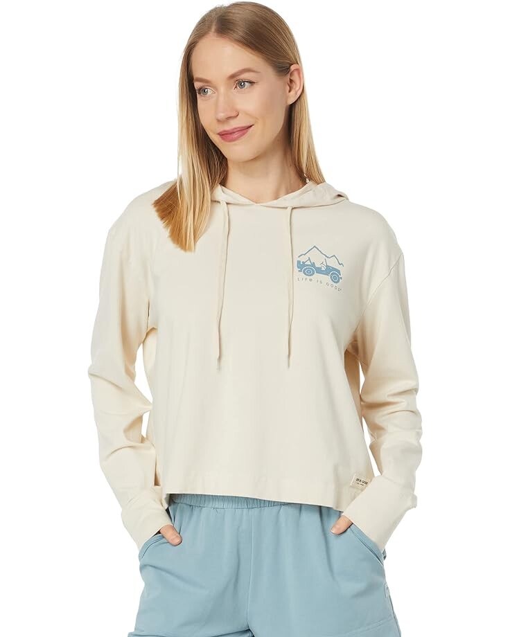 

Худи Life is Good ATV Wander Crusher-Flex Boxy Hoodie, цвет Putty White
