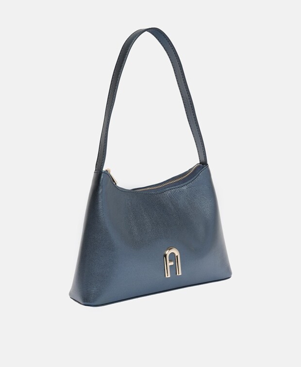 

Кожаная сумка через плечо Furla, темно-синий