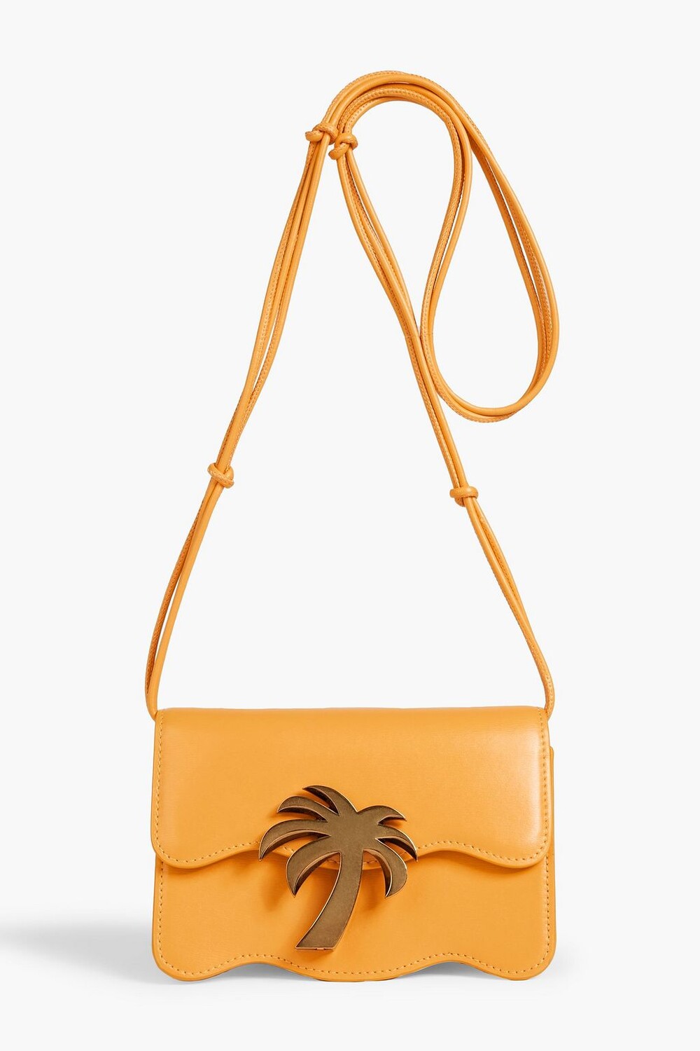 

Кожаная сумка через плечо Mini Palm Beach PALM ANGELS, шафрановый