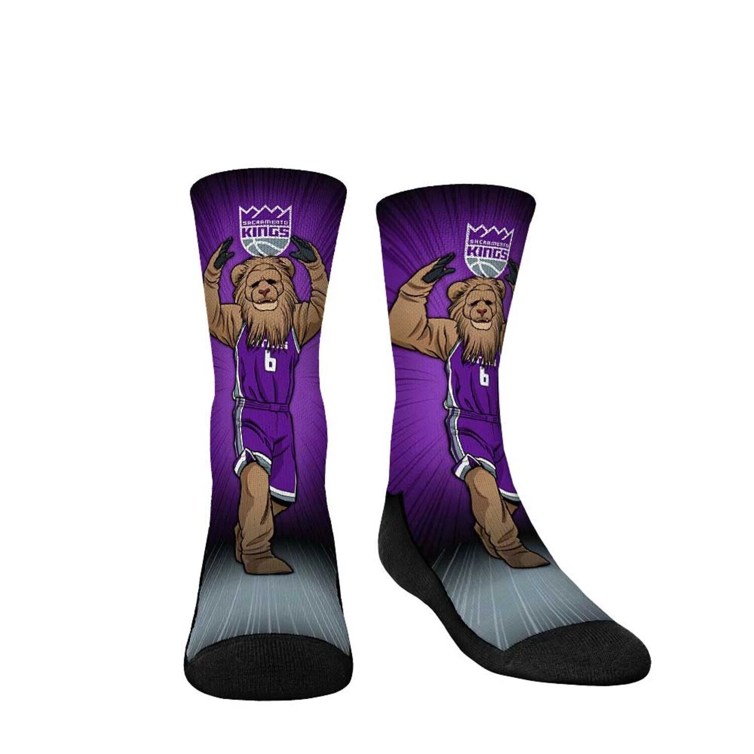

Молодежные носки Rock Em Носки Sacramento Kings Mascot Pump Up Crew Unbranded