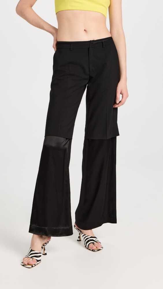 

Брюки Christopher Esber Tailored Split Level, черный