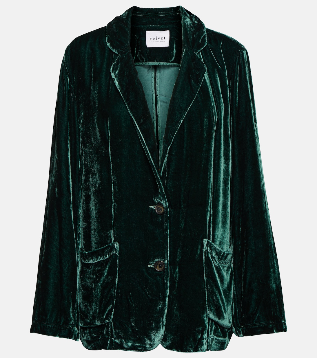 Бархатный пиджак Velvet, черный цена и фото
