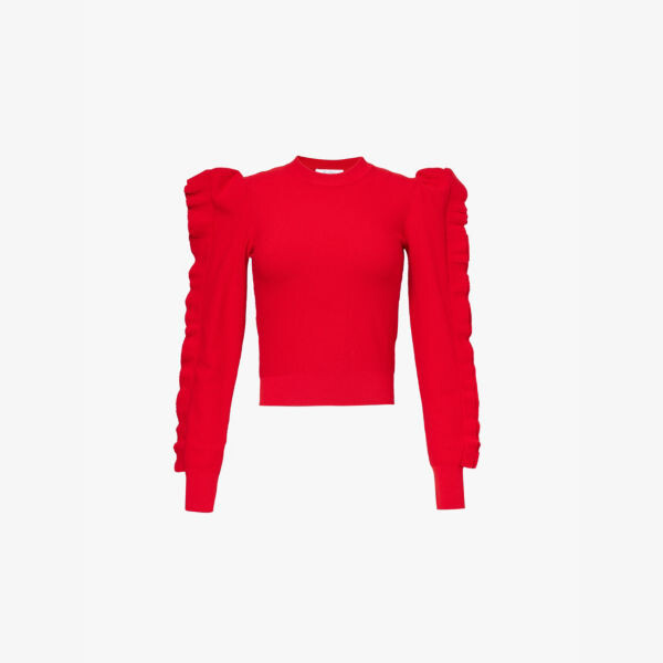 

Вязаный джемпер Genero с оборками Max Mara, красный