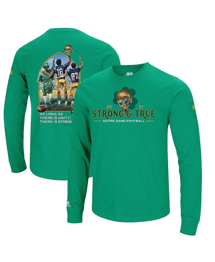 

Мужская зеленая футболка Notre Dame Fighting Irish 2021 The Shirt с длинным рукавом Colosseum, зеленый