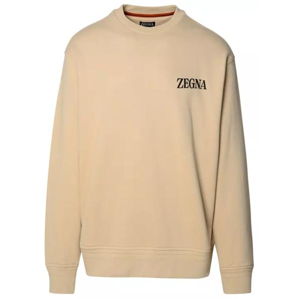 

Футболка beige cotton sweatshirt Zegna, бежевый