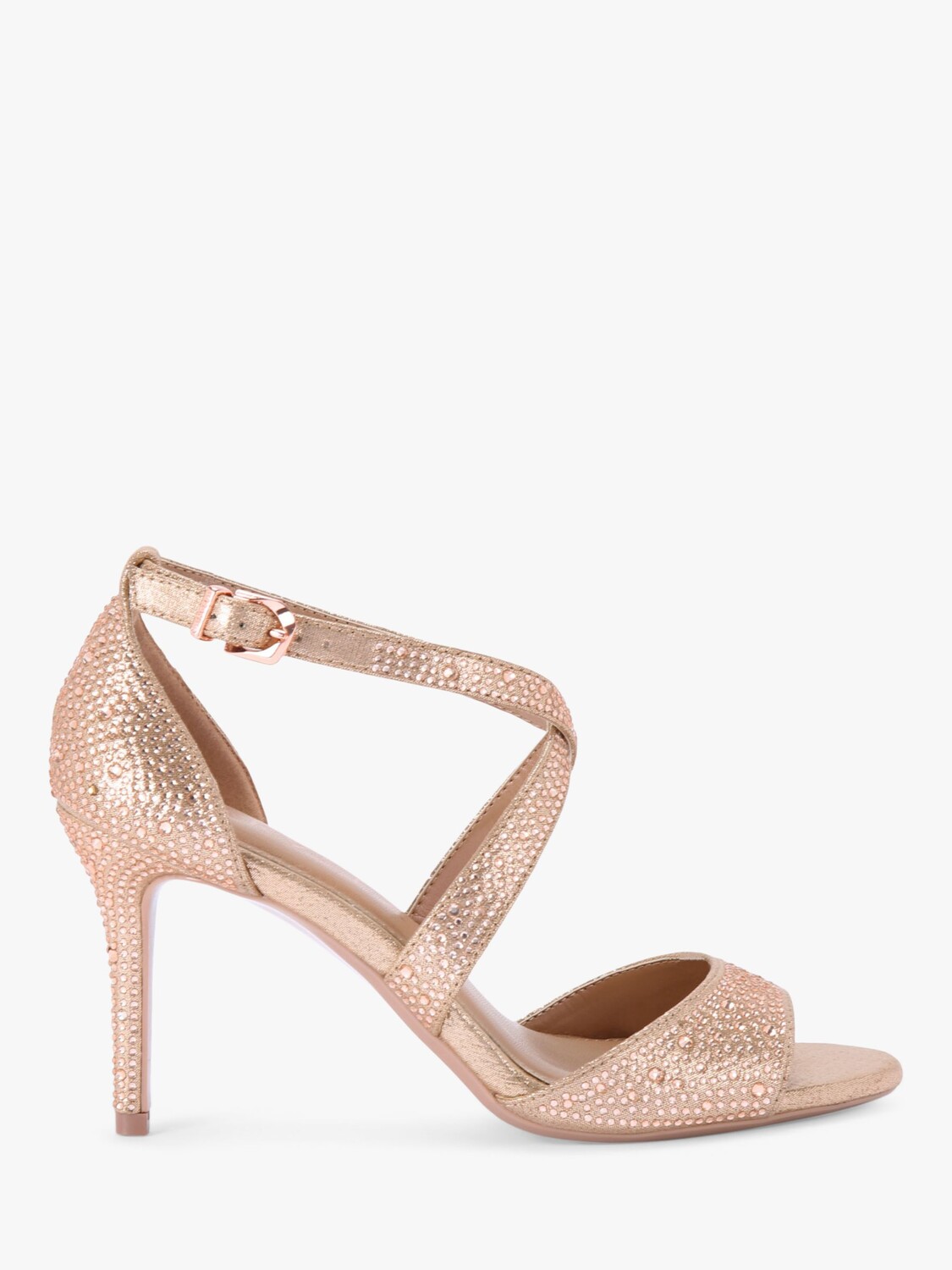 

Сандалии Kross на шпильке с ремешками Carvela, золотой