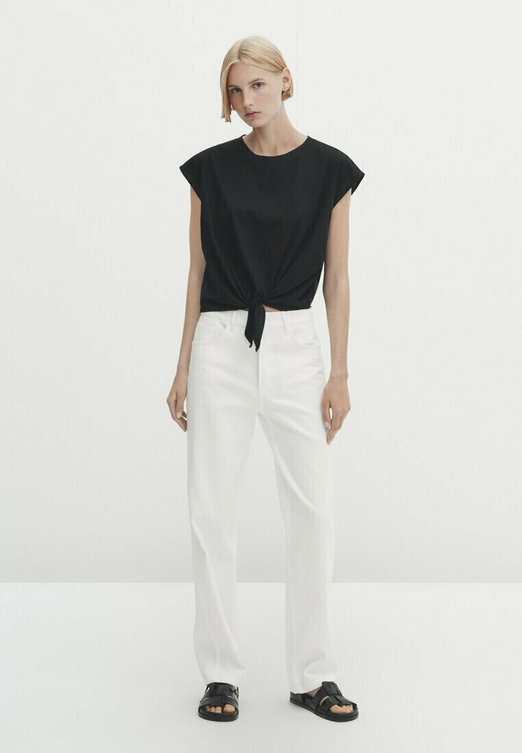 

Футболка с принтом Massimo Dutti, черный