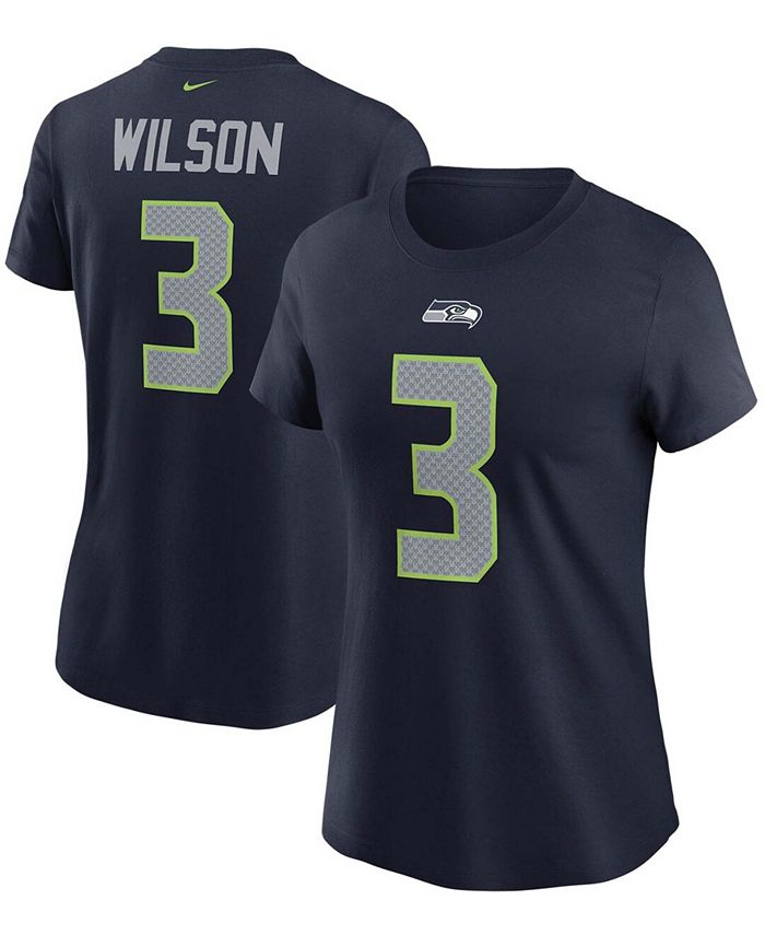 

Женская темно-синяя футболка Russell Wilson College Seattle Seahawks с именем и номером Nike, синий