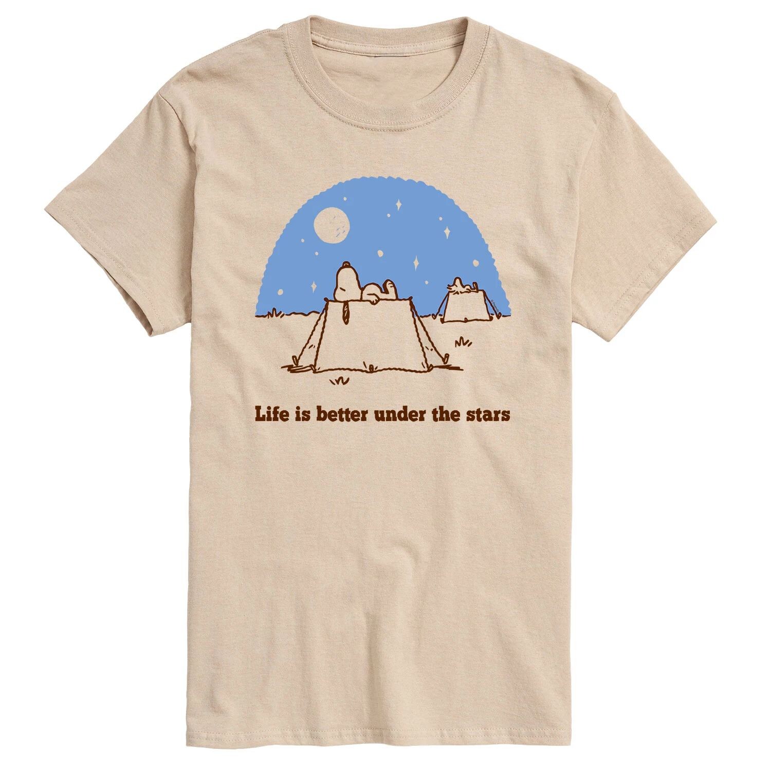 

Мужская футболка «Peanuts Lifes Better Under The Stars» Licensed Character