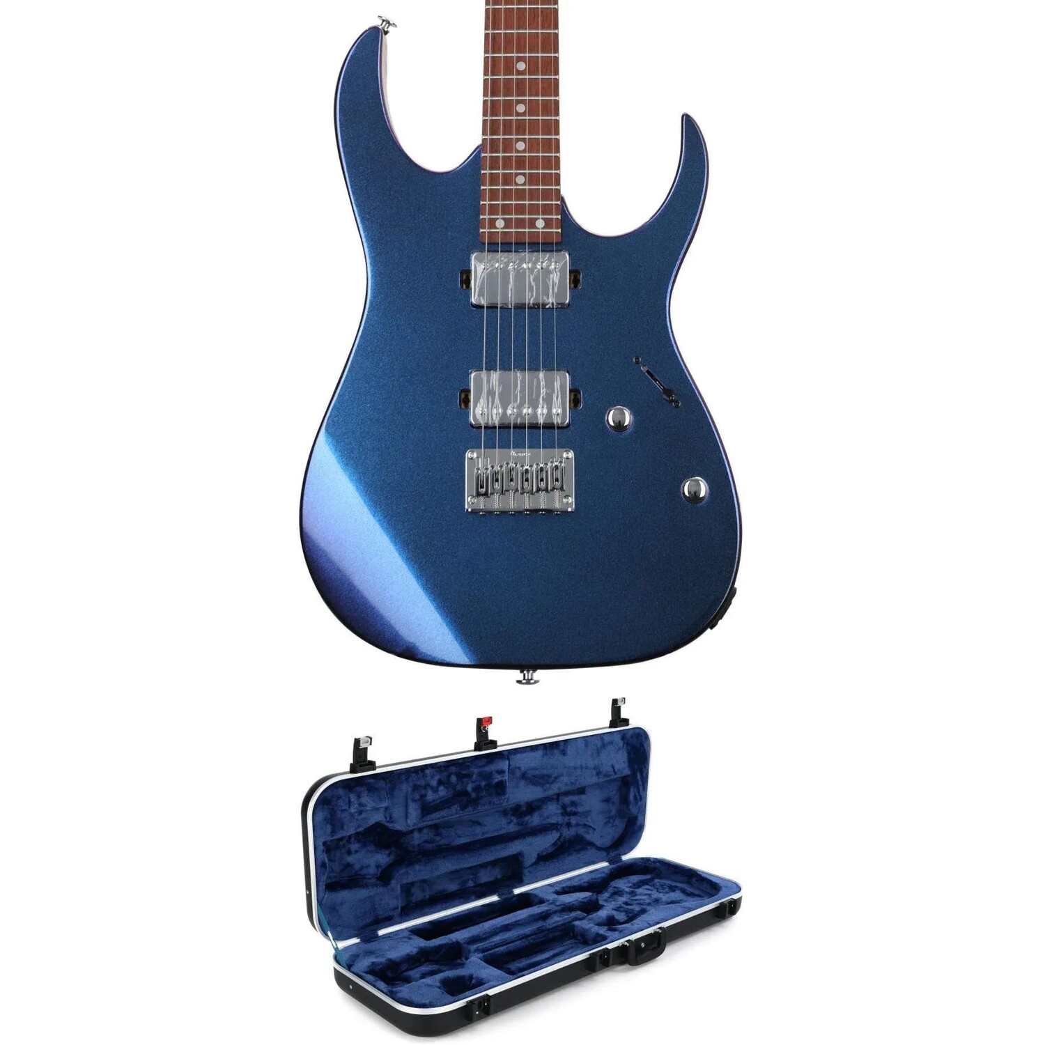

Электрогитара Ibanez GIO GRG121SP в футляре - синий металлический хамелеон
