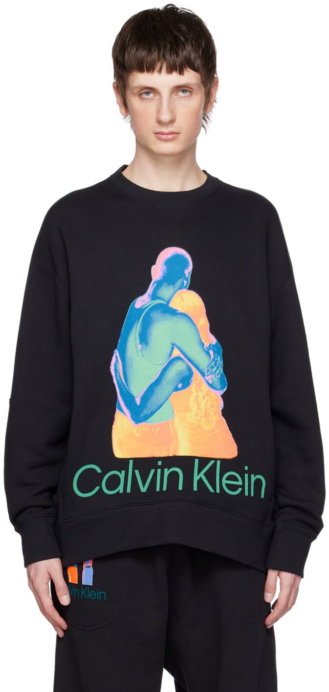 

Черная толстовка с капюшоном Calvin Klein, Черный