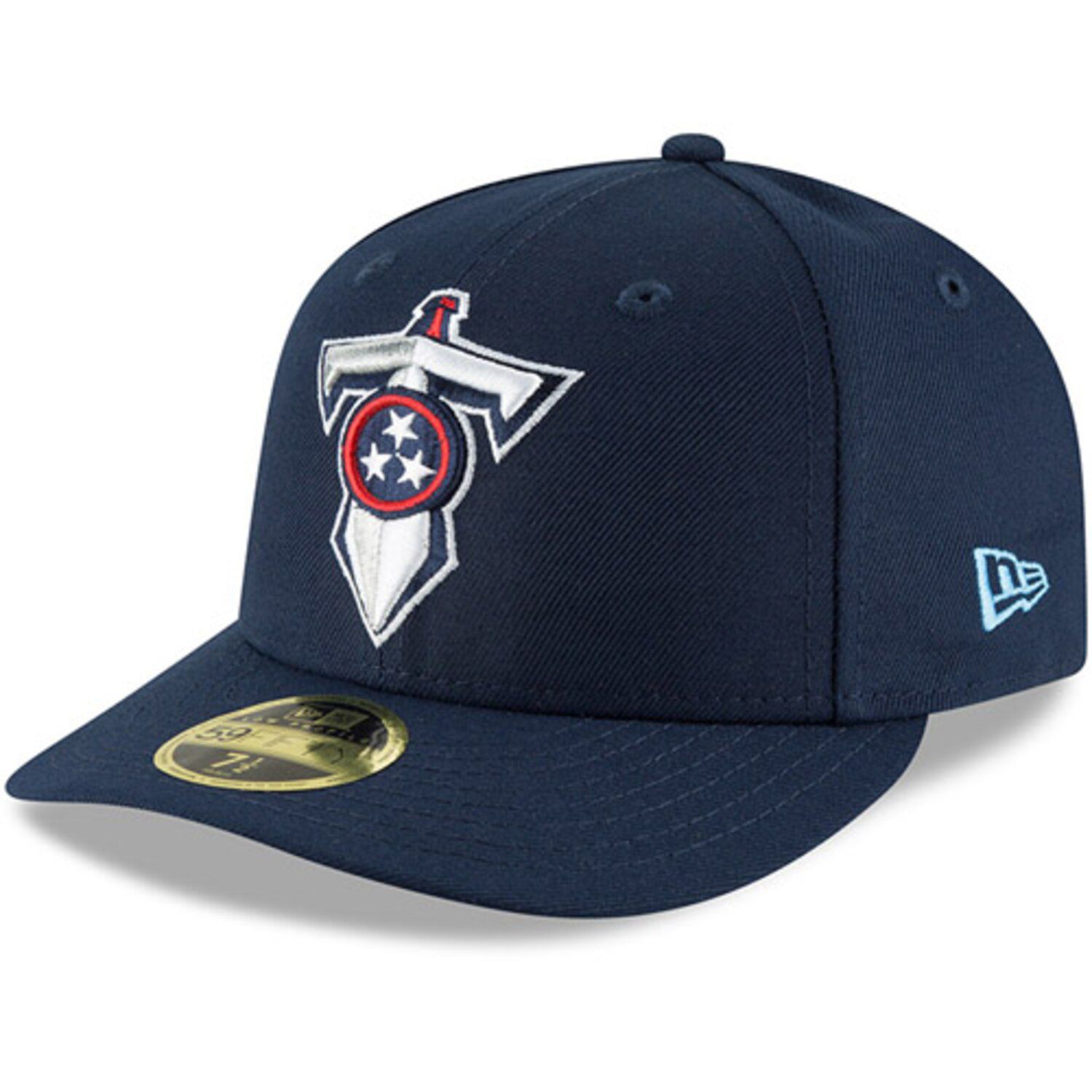 

Мужская шляпа New Era Navy Tennessee Titans с альтернативным логотипом Omaha Low Profile 59FIFTY.