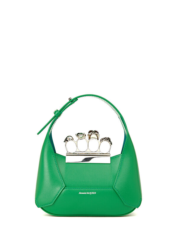

Зеленая женская кожаная сумка jeweled hobo mini mini Alexander McQueen
