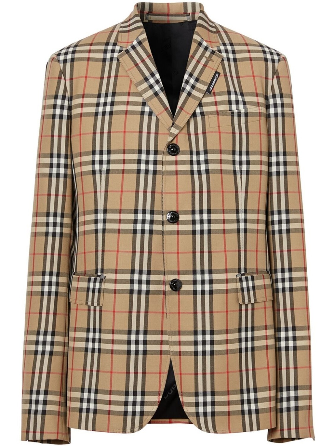 

Burberry строгий пиджак в клетку Vintage Check, нейтральный цвет