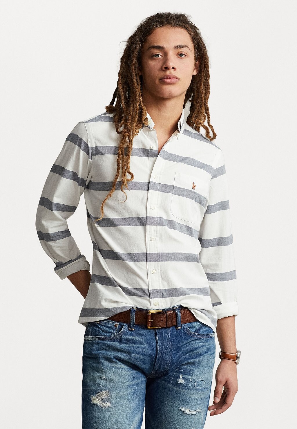 

Рубашка LONG SLEEVE SPORT Polo Ralph Lauren, королевский/белый