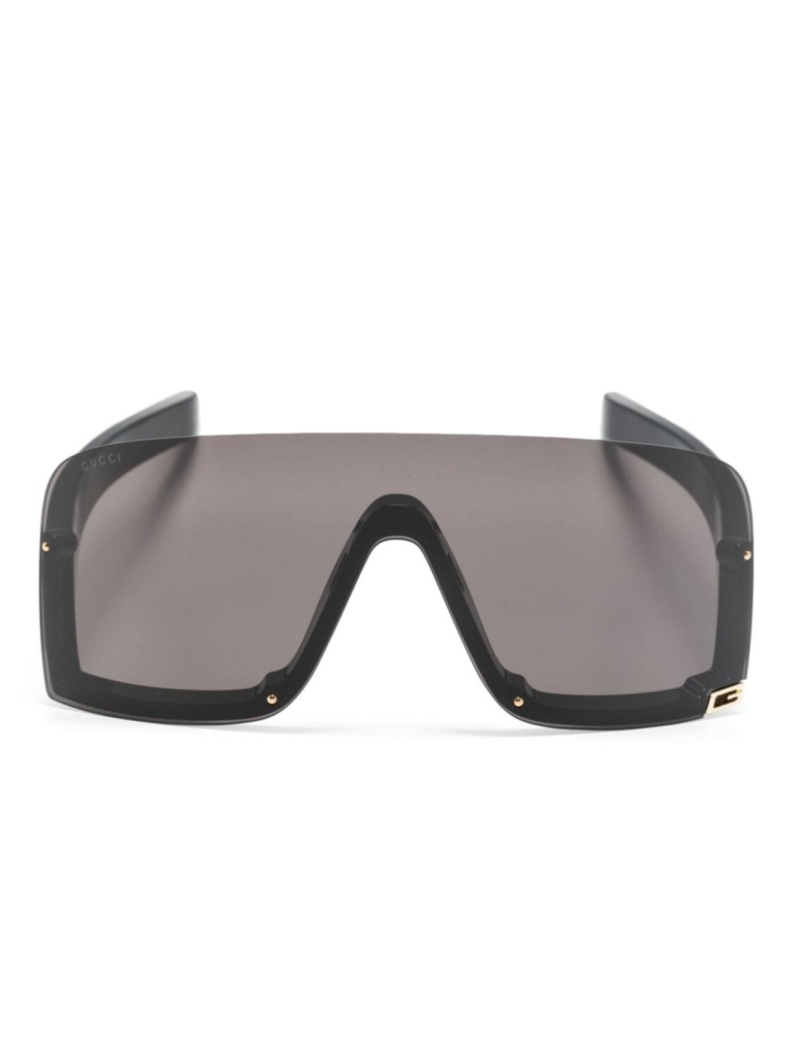 

Gucci Eyewear солнцезащитные очки-маска с логотипом Square G, черный