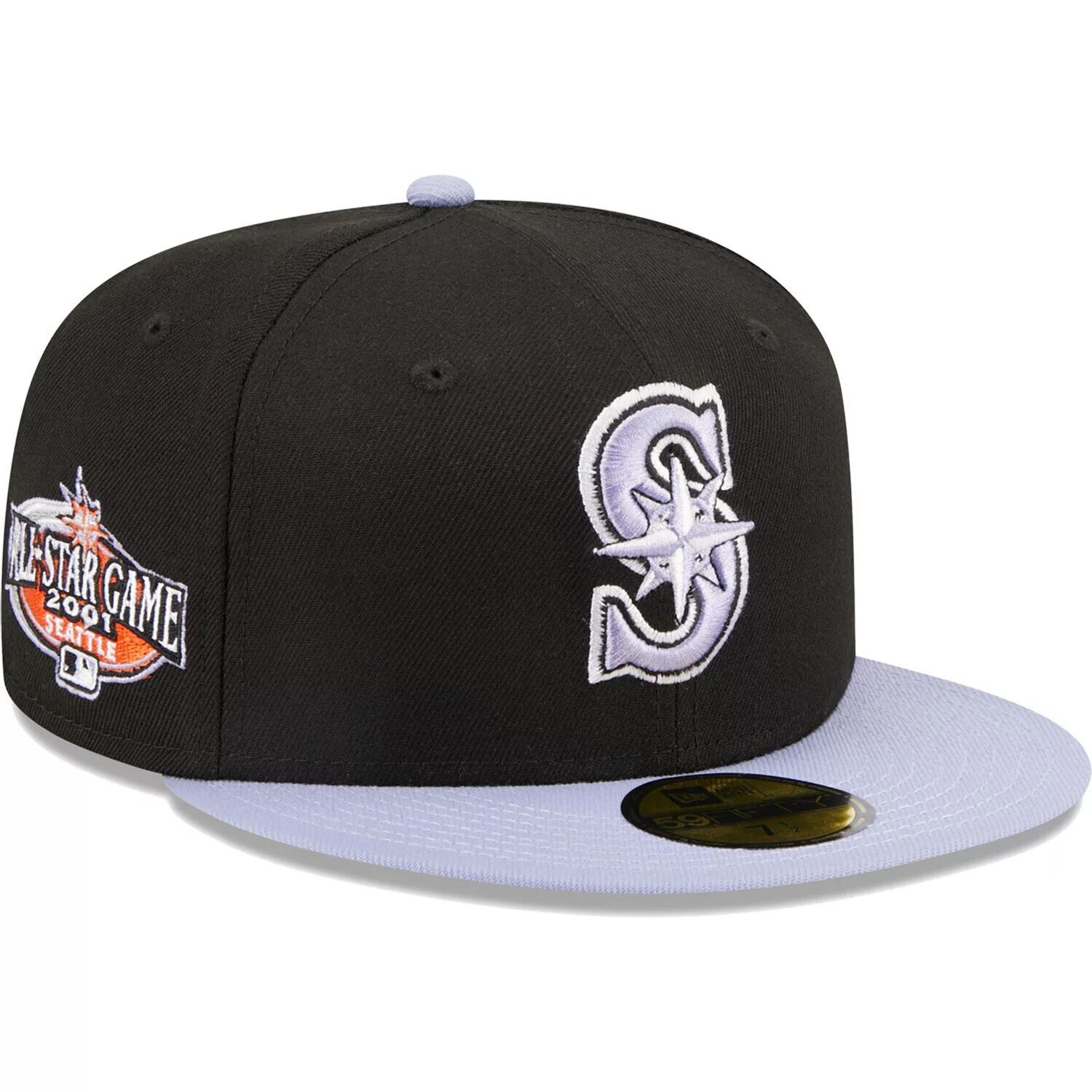 

Мужская облегающая шляпа New Era Black Seattle Mariners 59FIFTY