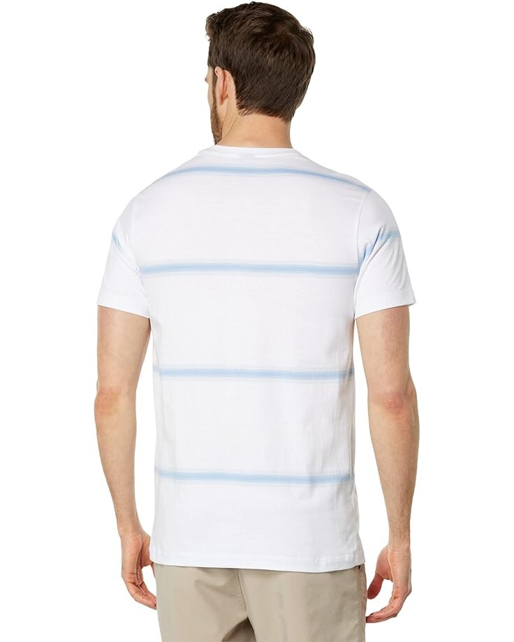 Футболка U.S. POLO ASSN. Short Sleeve Ombre Yarn-Dye Striped Tee, белый футболка u s polo assn short sleeve yarn dye medium stripe tee цвет outdoor khaki