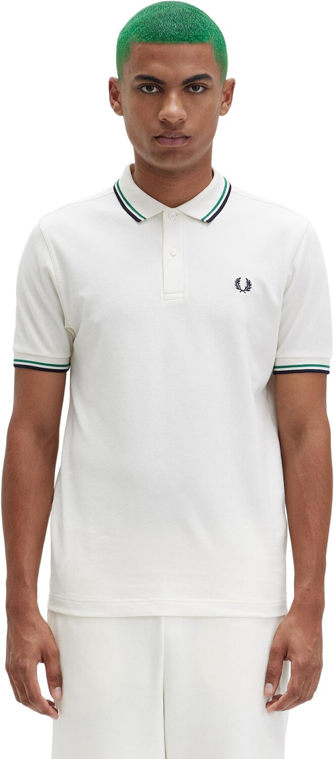 

Рубашка-поло Twin Tipped Fred Perry Shirt Fred Perry, цвет Light Ecru/Fred Perry Green/Navy