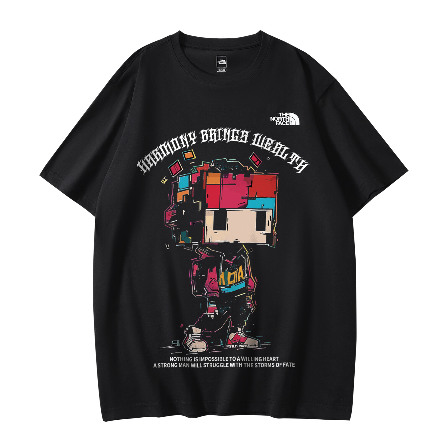 

Футболка унисекс черная The North Face, черный