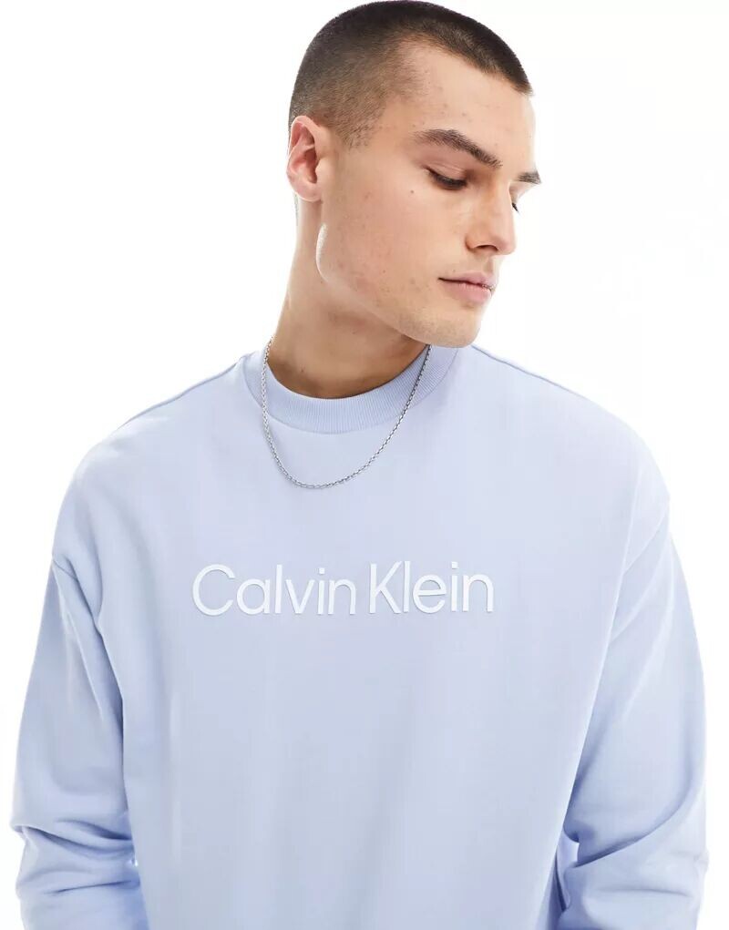 

Синяя толстовка с логотипом Calvin Klein Hero Comfort