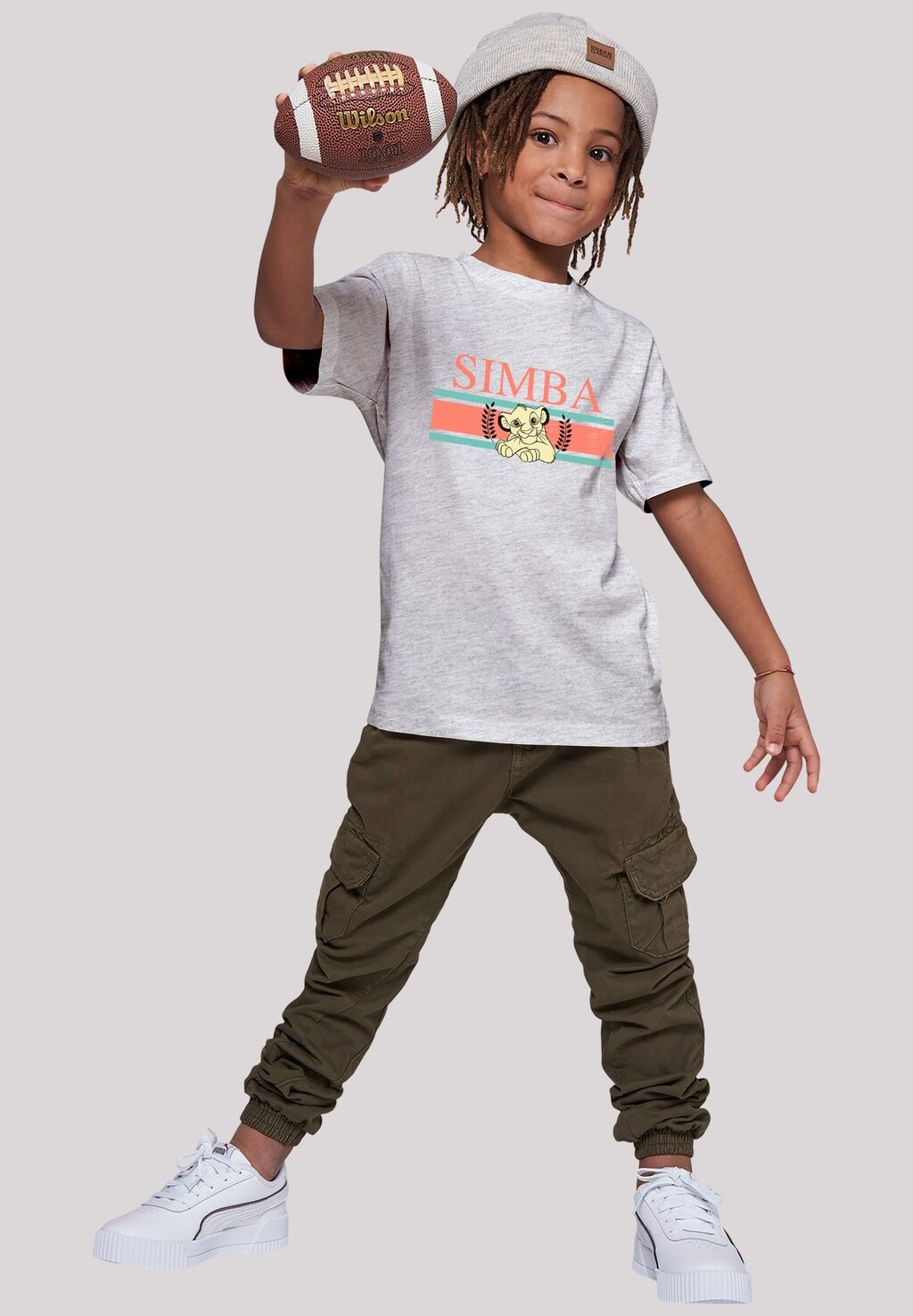 

Футболка с принтом Disney König Der Löwen Simba Stripes F4NT4STIC, цвет heather grey