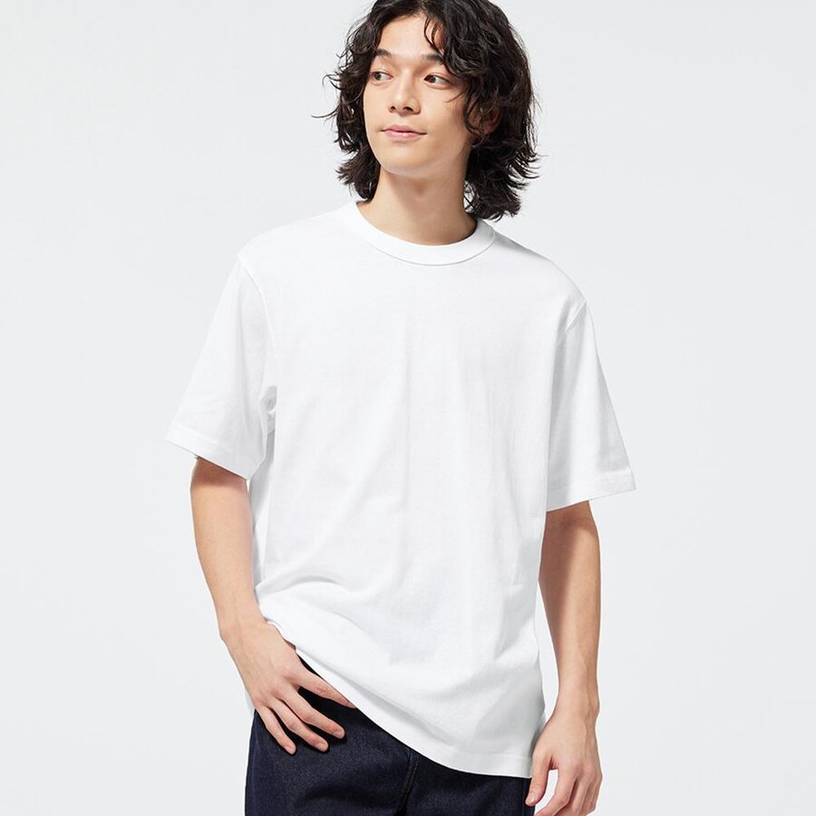 Хлопковая футболка с круглым вырезом GU, белый