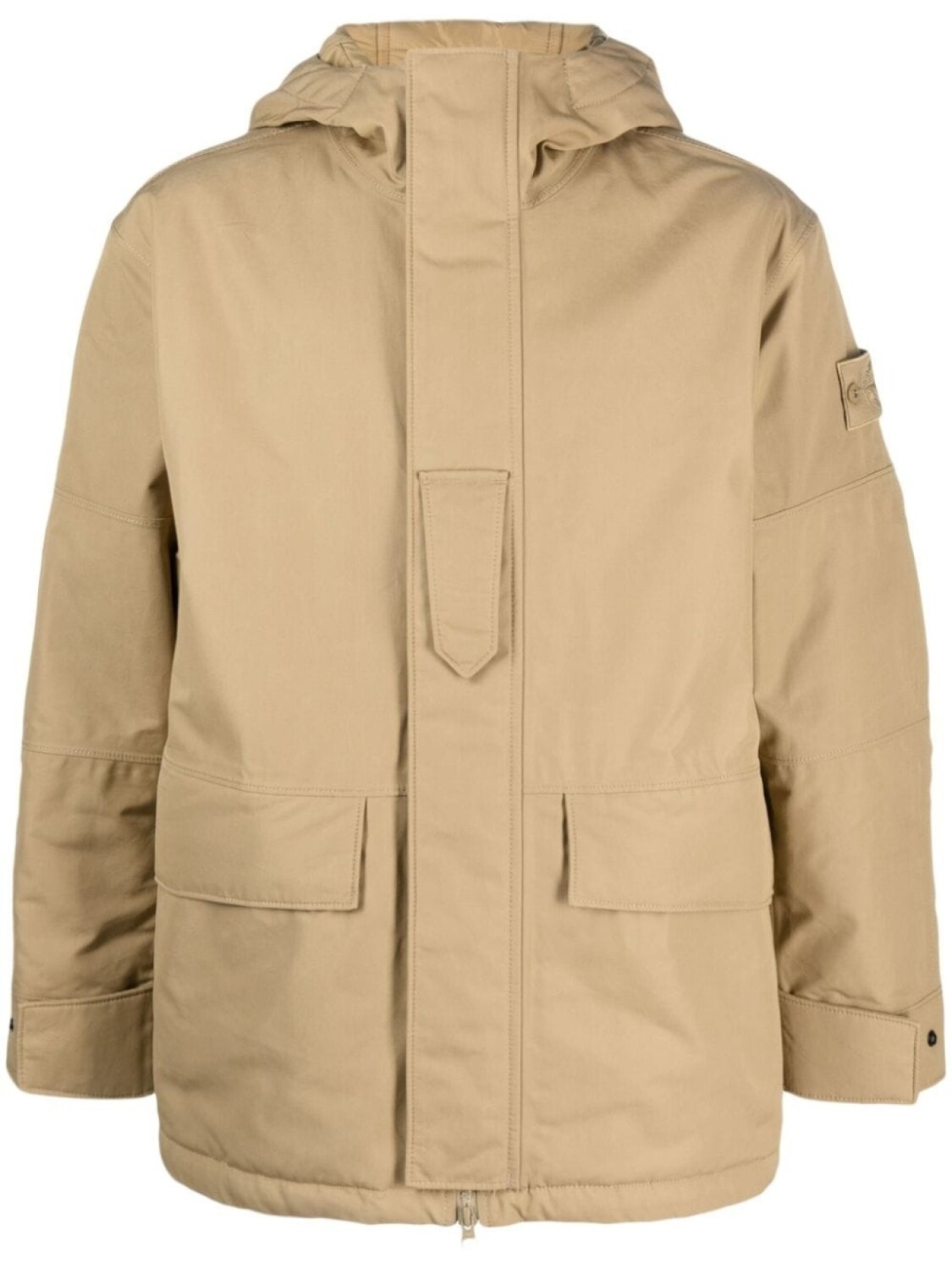 

Stone Island куртка с капюшоном, нейтральный цвет