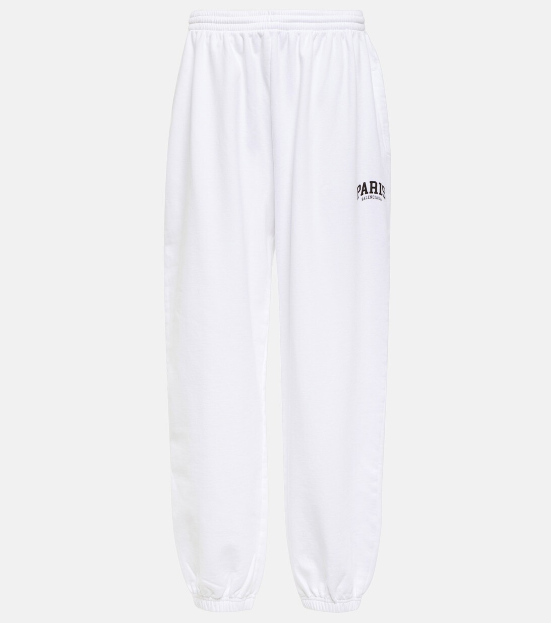 

Хлопковые спортивные штаны Cities Paris BALENCIAGA, белый