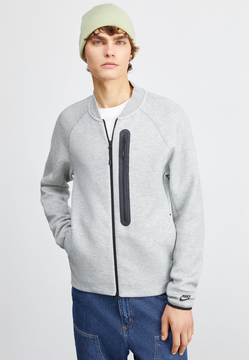 

Толстовка на молнии Nike, серый вереск/черный
