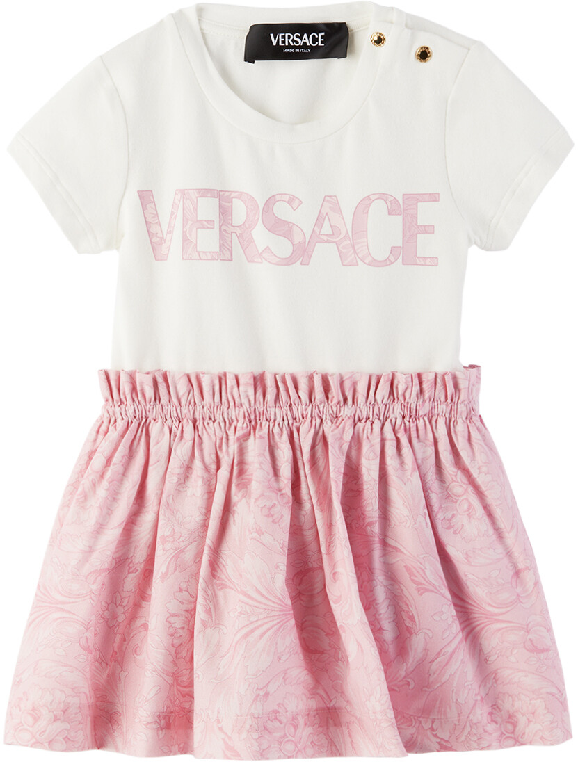 

Детское розовое платье Barocco Versace