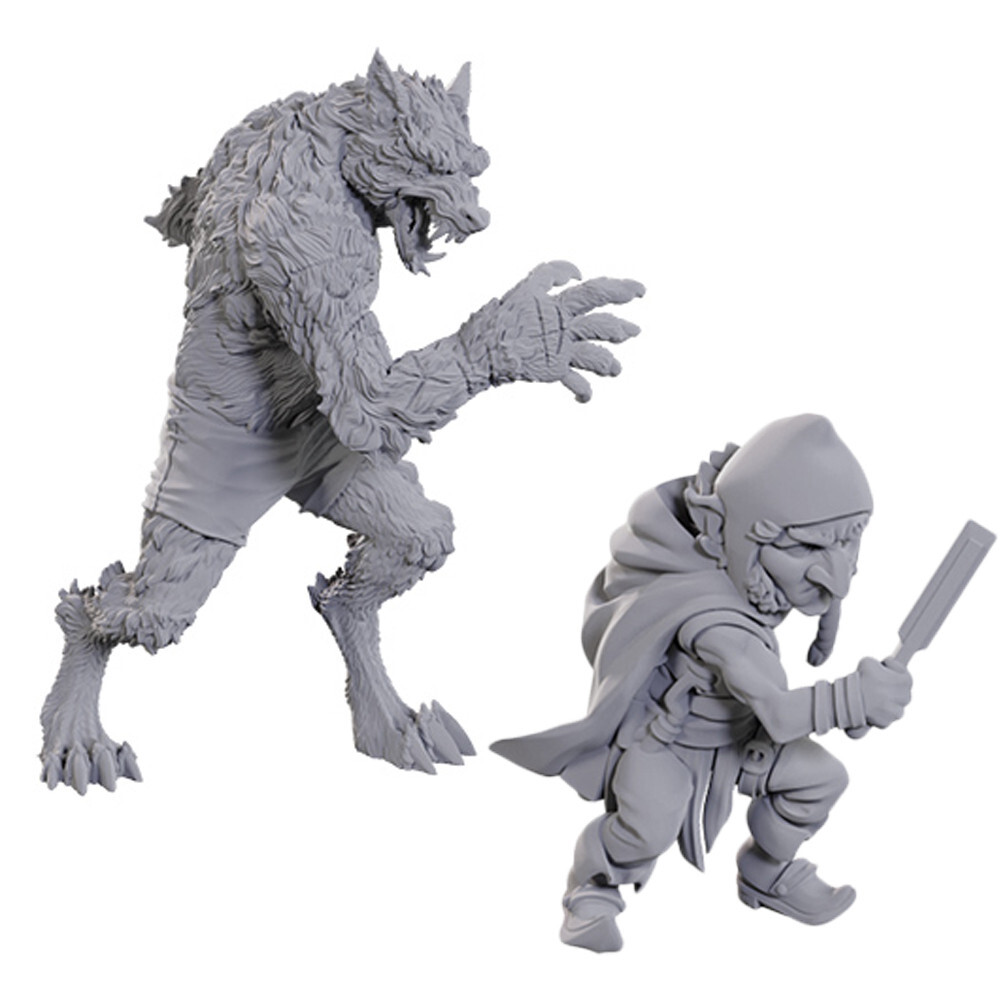 

Миниатюра WizKids/NECA Critical Role Unpainted Miniatures: Chetney Pock O'Pea & Werewolf