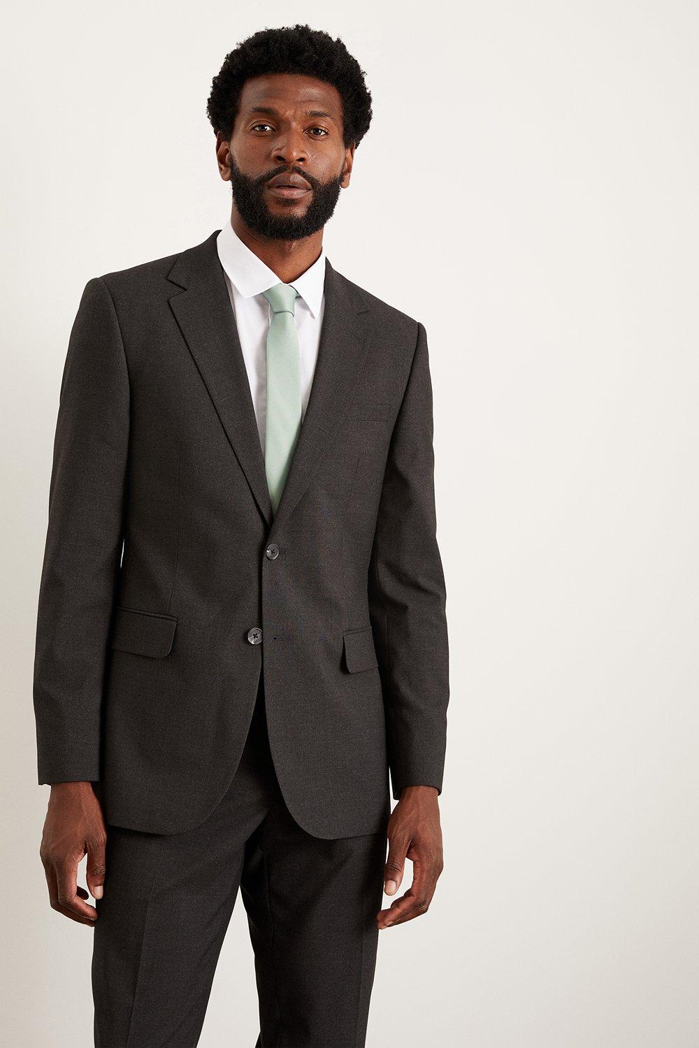 Темно-серый костюмный пиджак Tailored Fit Essential Burton, серый пиджак uniqlo relaxed fit tailored бежевый