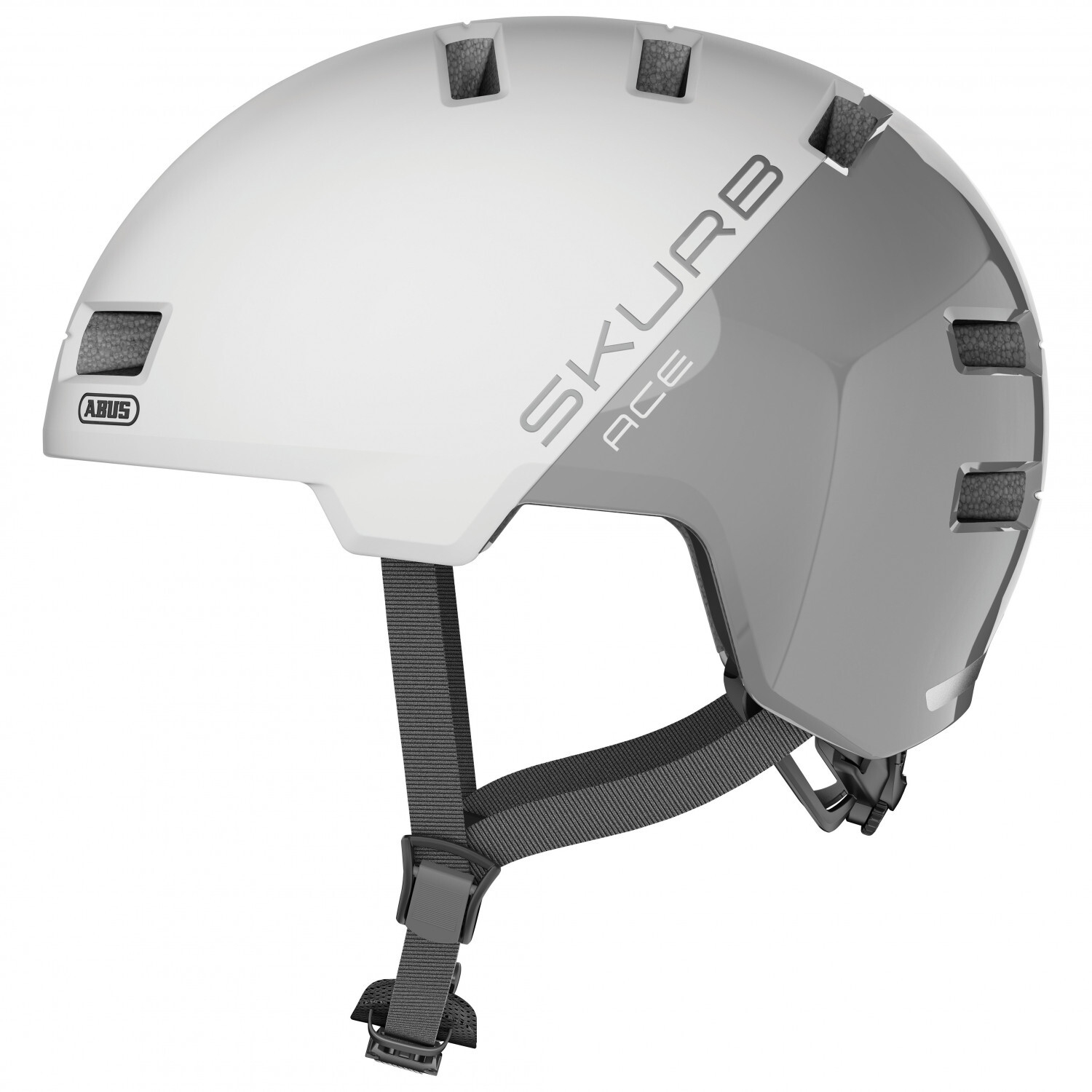

Велосипедный шлем Abus Skurb Ace, цвет Silver White