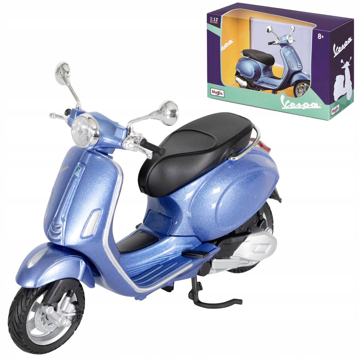 

Модель Vespa Primavera 150 в масштабе 1:12 Мотоцикл скутер Maisto HLO