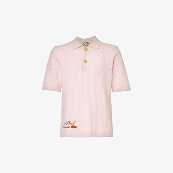 

Рубашка-поло классической вязки Le FLEUR* x Lacoste с вышитым логотипом Lacoste, цвет nidus bis