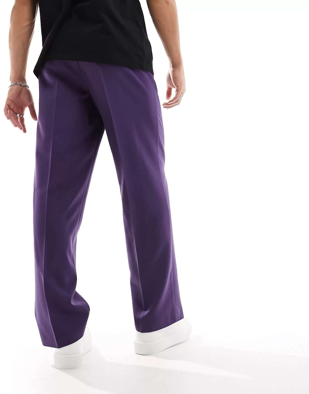

Фиолетовые широкие элегантные брюки ASOS