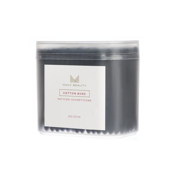 

Одноразовые эко ватные палочки, Черный, 200 шт. Manybeauty