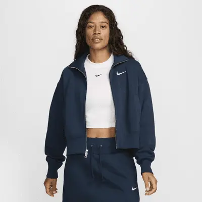 

Куртка Nike Sportswear Phoenix Fleece, цвет Armory Navy/Sail