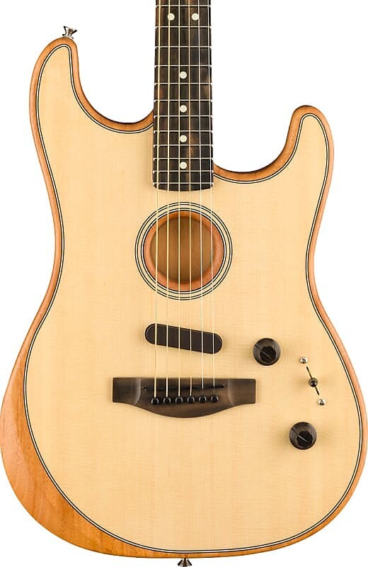 

Акустическая гитара Fender American Acoustasonic Strat Acoustic Electric Guitar. Ebony Fingerboard, Natural