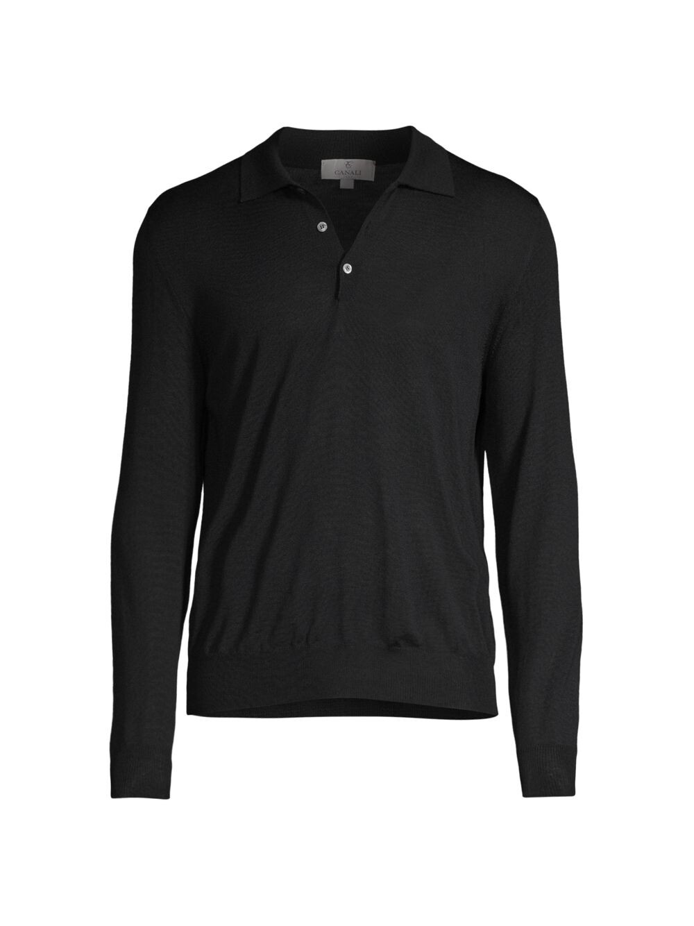 

Рубашка поло из шерсти Modern-Fit Canali, черный