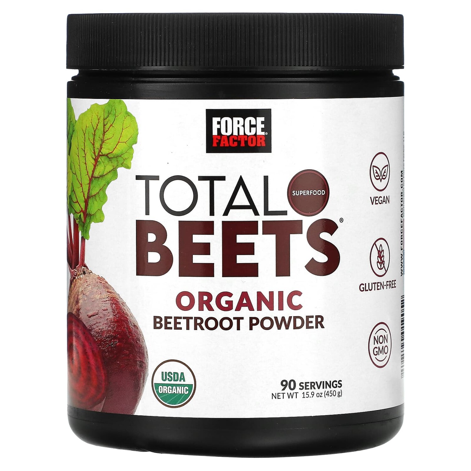 

Total Beets, органический порошок из свеклы, 450 г (15,9 унции), Force Factor