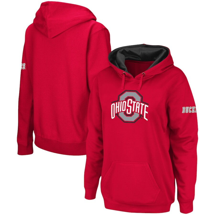 

Пуловер с капюшоном Stadium Athletic Ohio State Buckeyes, алый