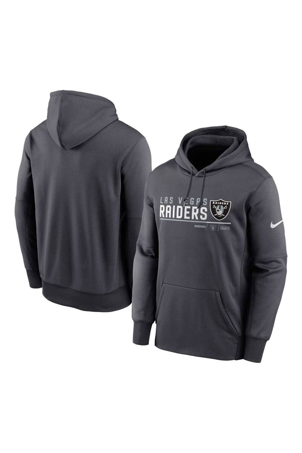 

Толстовка Nike Therma Fanatics Las Vegas Raiders Nike, серый