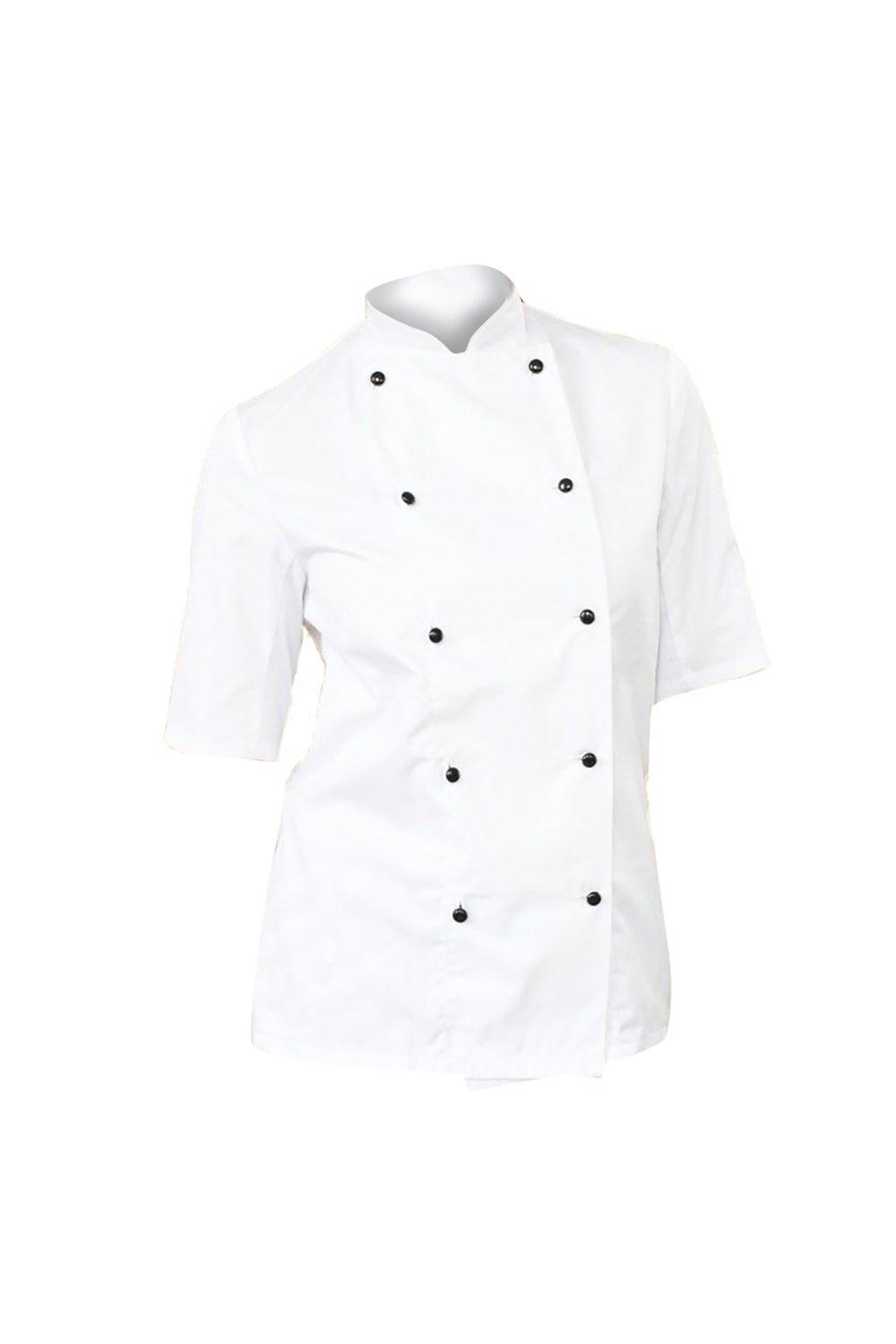 Легкая куртка шеф-повара с короткими рукавами Одежда для шеф-поваров Dennys, белый