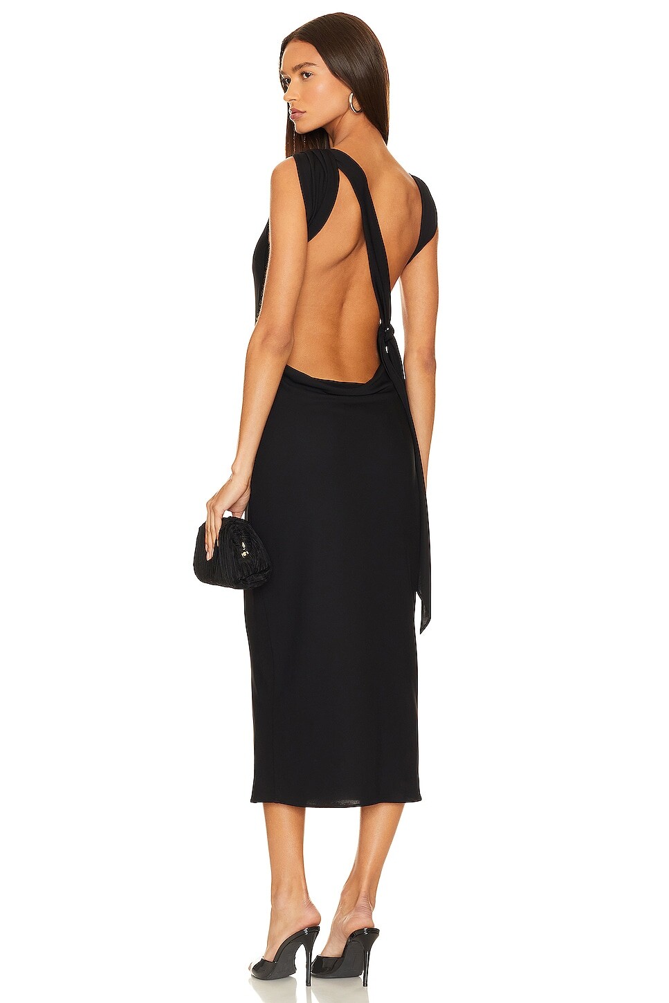 

Платье макси The Bar Max Jersey Dress, нуар