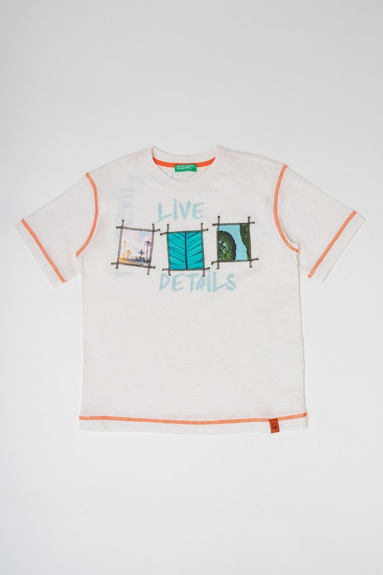 

Хлопковая футболка с принтом United Colors Of Benetton, зеленый