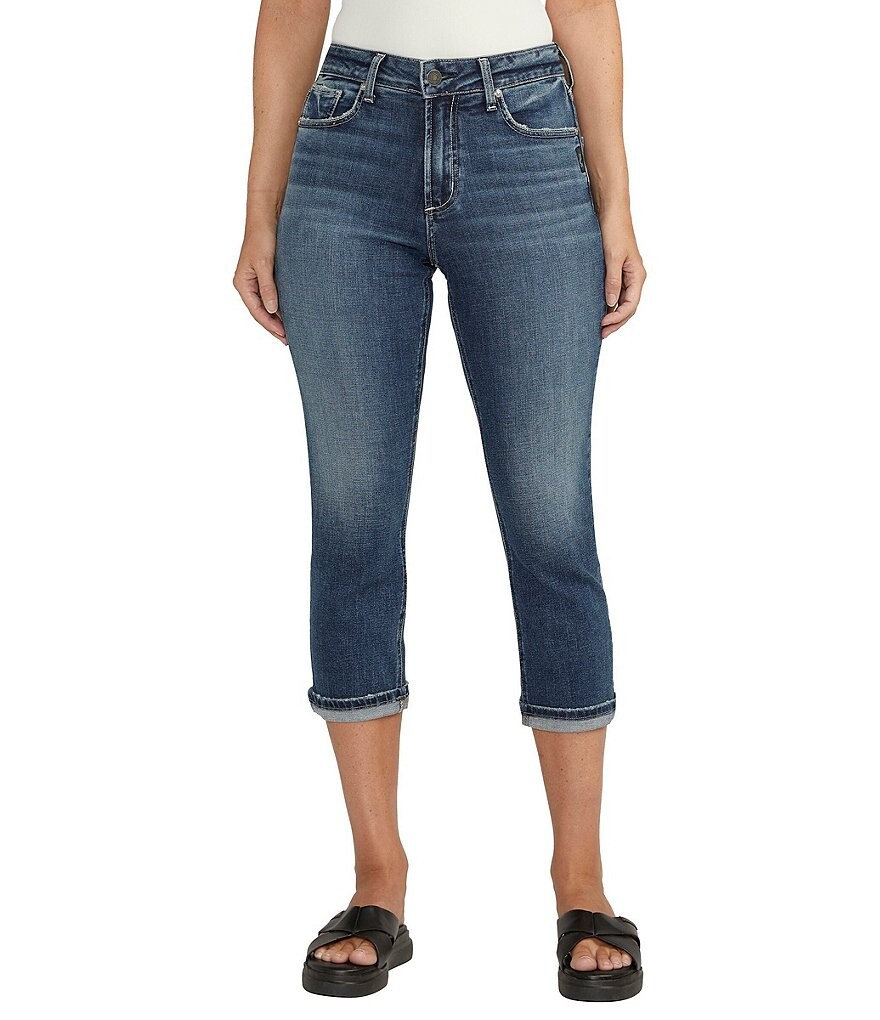 

Джинсы-капри Silver Jeans Co. Avery с высокой посадкой Power Stretch, синий